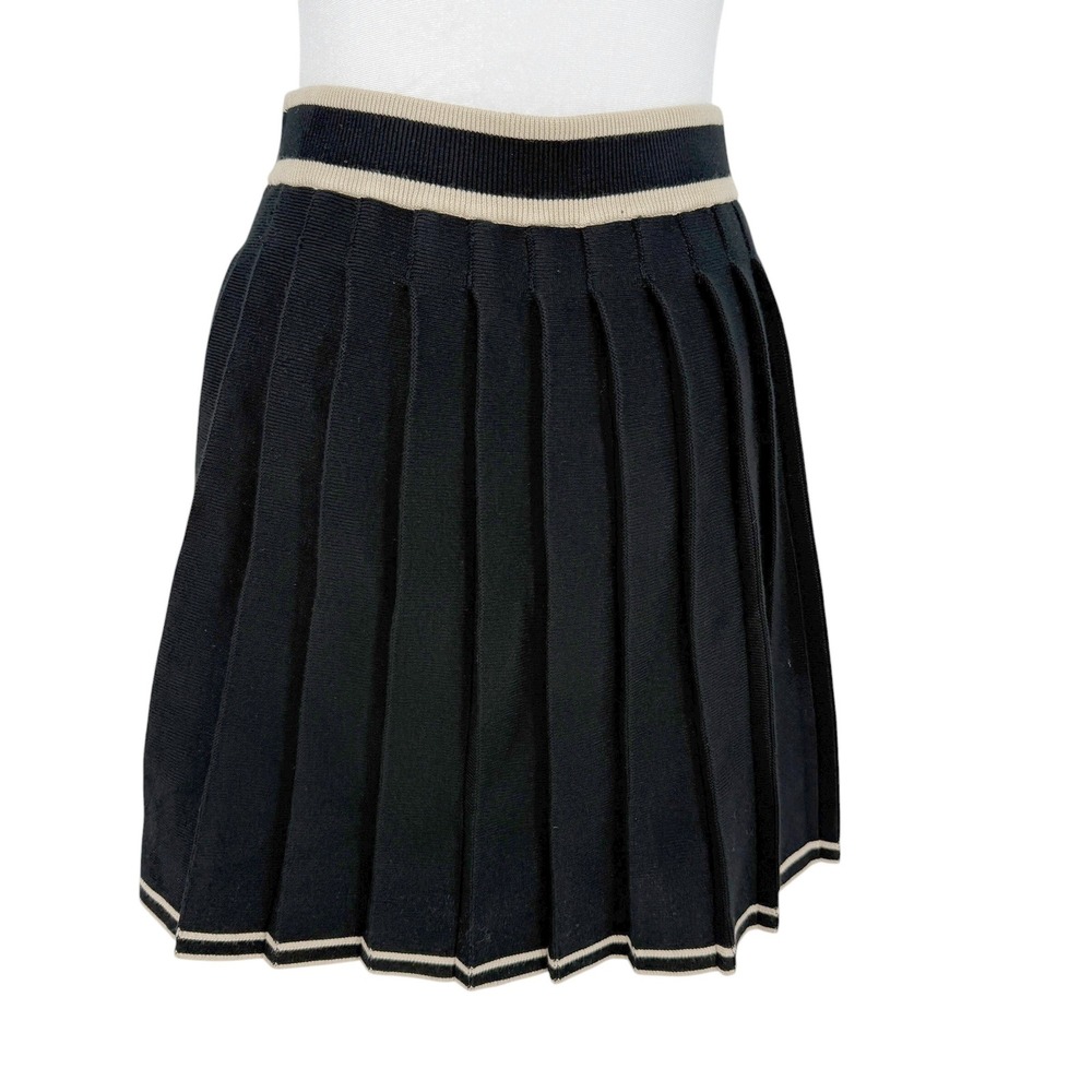 Alp N Rock ANR+ Josie Mini Skirt S Knit Pleated Skater Elastic Waist NEW Preppy